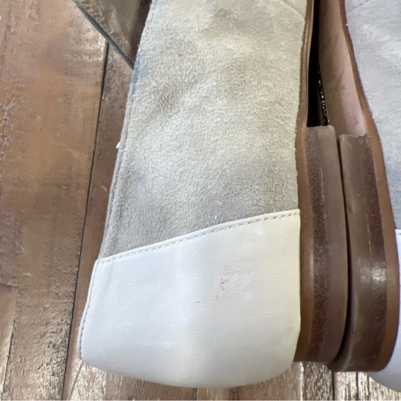 Louise Et Cie Tan Suede Leather Tie Almond Toe Loafer Flats 8 Old Money Preppy - Picture 9 of 13